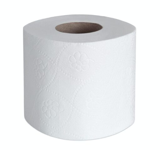 Toilettenpapier Huchtemeier, 2-lagig, hochweiß, Zellstoff, 250 Blatt, 8x8=64 Rollen (Art. 90628N) – Bild 5