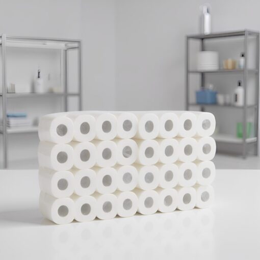 Toilettenpapier Huchtemeier, 2-lagig, hochweiß, Zellstoff, 250 Blatt, 8x8=64 Rollen (Art. 90628N) – Bild 7