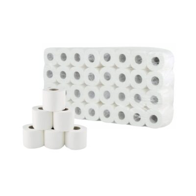 Toilettenpapier Huchtemeier, 2-lagig, hochweiß, Zellstoff, 250 Blatt, 8x8=64 Rollen (Art. 90628N)