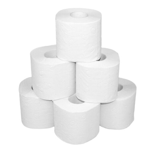 Toilettenpapier Paperdi, 3-lagig, hochweiß, Zellstoff, 250 Blatt, 8x8=64 Rollen (Art. 90631N-2) – Bild 7