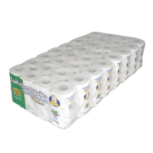 Toilettenpapier Paperdi Premium, 3-lagig, naturweiß, Recyclingpapier (RC), 250 Blatt, 8x8=64 Rollen (Art. 90631N-3) – Bild 6