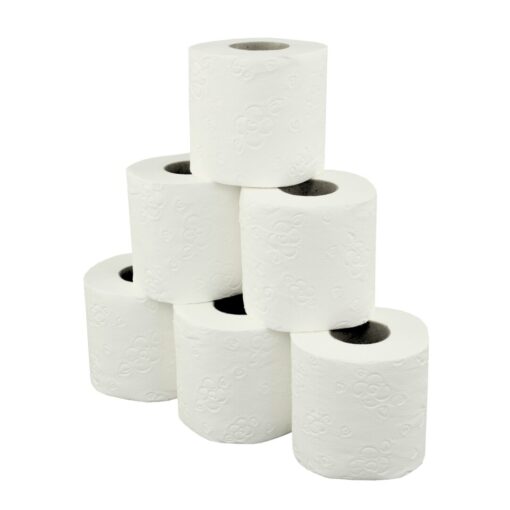 Toilettenpapier Huchtemeier, 4-lagig, weiß, Zellstoff, 150 Blatt, 9x8=72 Rollen (Art. 90635N-1) – Bild 7