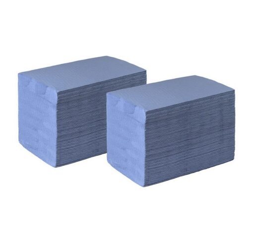 Falthandtuch celtex® OMNIA LABOR, 3-lagig, blau, Zellstoff, V-Falz, 25x30 cm, 1840 Tücher (Art. 90709)