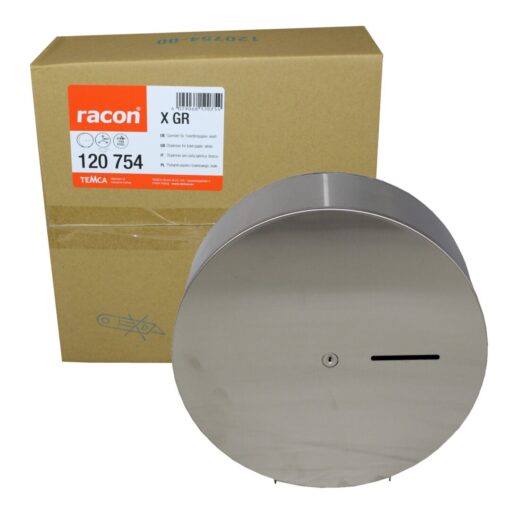 Toilettenpapierspender racon® X GR, für Jumborollen, silber, Edelstahl (Art. 90861) – Bild 4