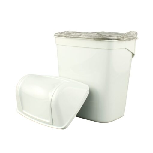 Hygiene Abfallbehälter racon® rubby, 8 Liter, weiß, Kunststoff (Art. 90958) – Bild 7