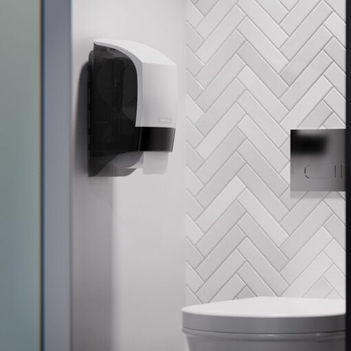 Toilettenpapierspender Katrin System, weiß, Kunststoff (Art. 90972) – Bild 3