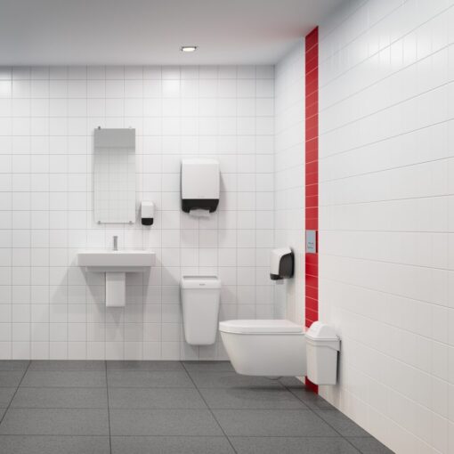 Toilettenpapierspender Katrin System, weiß, Kunststoff (Art. 90972) – Bild 4