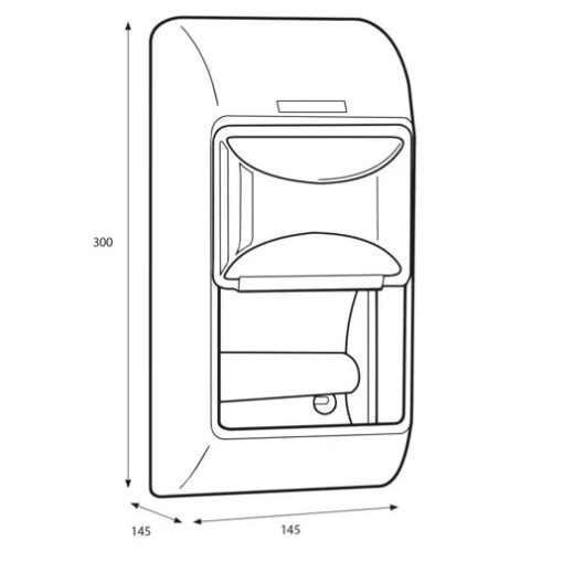 Toilettenpapierspender Katrin für 2 Rollen, weiß, Kunststoff (Art. 90989) – Bild 3