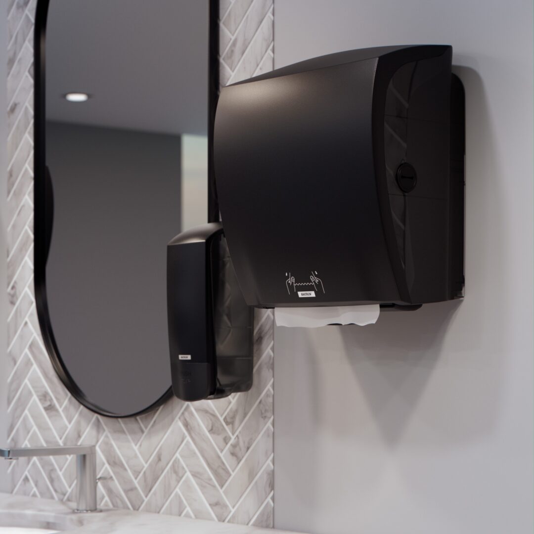 Handtuchrollenspender Katrin System, schwarz, Kunststoff (Art. 90993-1) – Bild 4