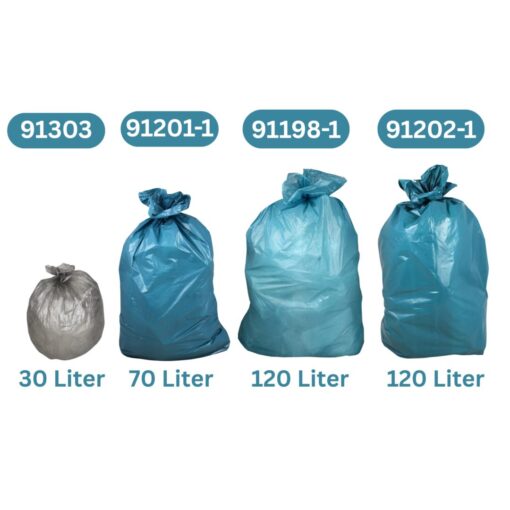 Müllsäcke Brod, blau, 70 Liter, LDPE-REG, 575 ×1000 mm, Typ 60, 31 µ, 25 Rollen a 10 Stück im Karton (Art. 91201-1) – Bild 8