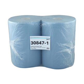 Putztuchrolle Brod, 500 Blatt, 3-lagig, blau, Recycling, 36,5x35 cm, 175 m, perforiert, 2 Rollen