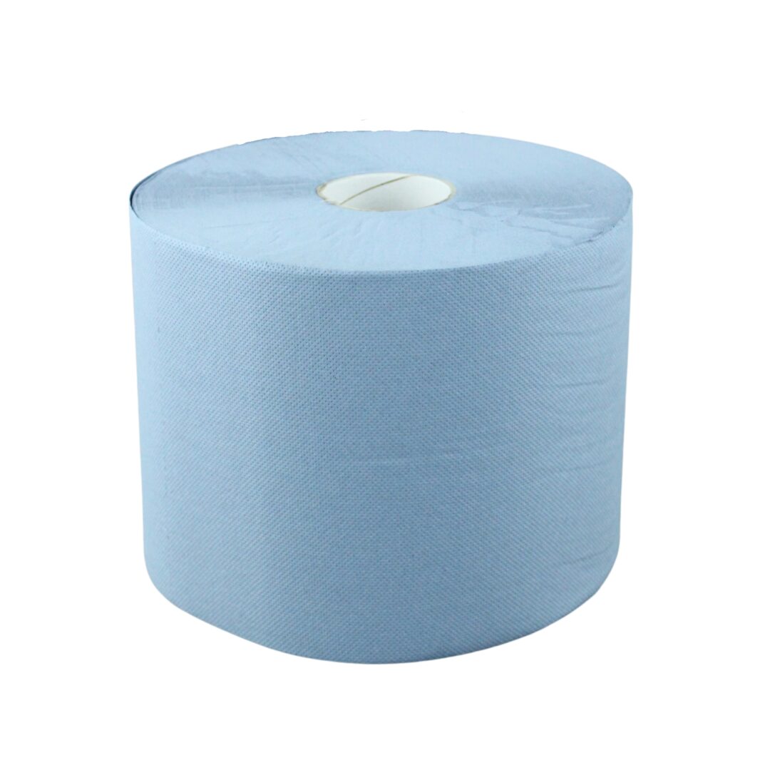 Putztuchrolle Brod®, 500 Blatt, 2-lagig, blau, Recycling, 21,1x35 cm, 175 m, perforiert, 2 Rollen (Art. 30817-1N) – Bild 3