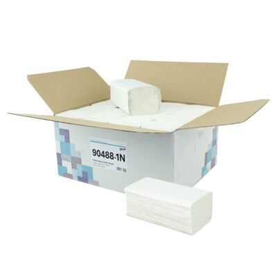 Falthandtuch Brod® Smart, 2-lagig, weiß, V-Falz, 23x21 cm, 3200 Tücher (Art. 90488-1N)