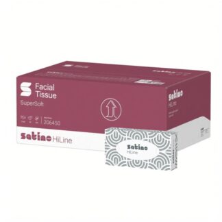 Kosmetiktücher Satino HiLine, 2-lagig, hochweiß, 100 Tücher/Box
